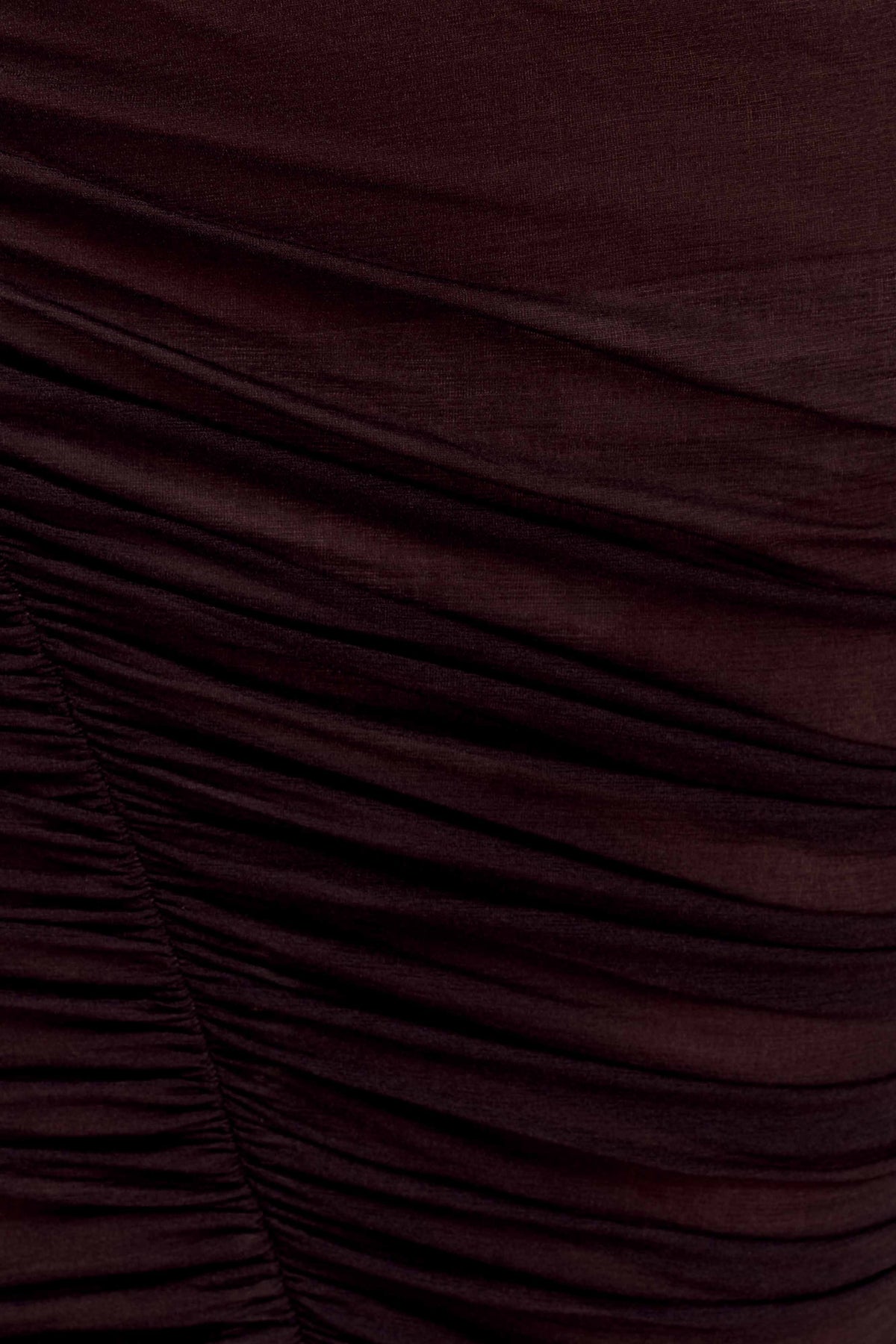 Matilda Ruched Mesh Maxi Skirt Chocolate