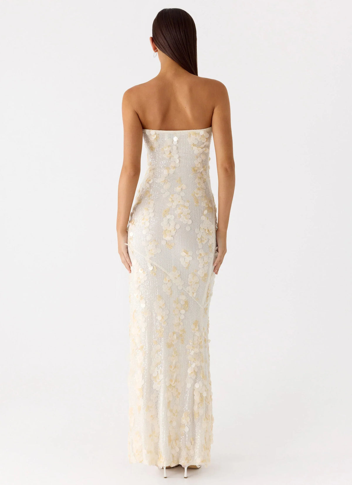 Minni Sequin Maxi Dress Ivory