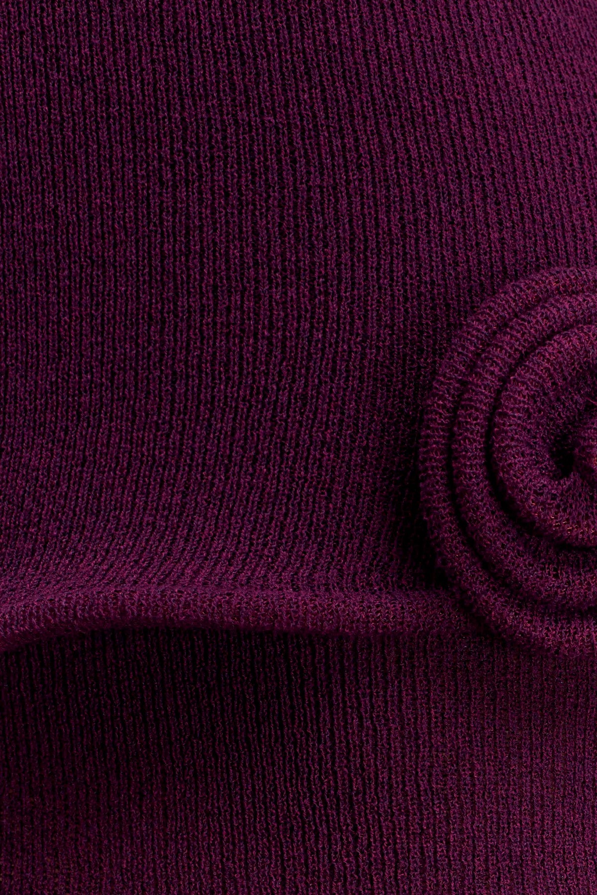Samira Knit Long Sleeve Mini Dress Plum
