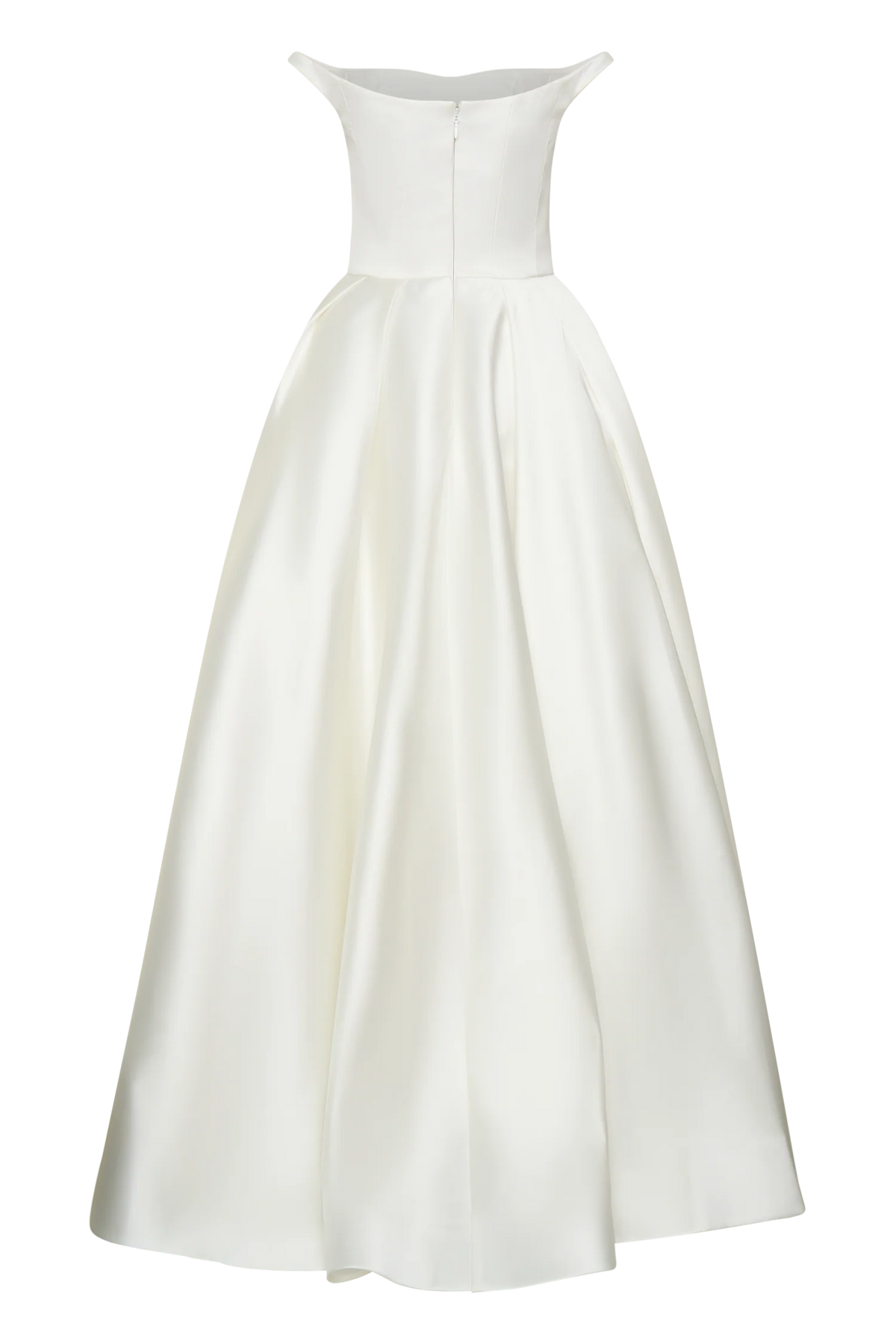 Willow Off Shoulder Satin Maxi Gown White