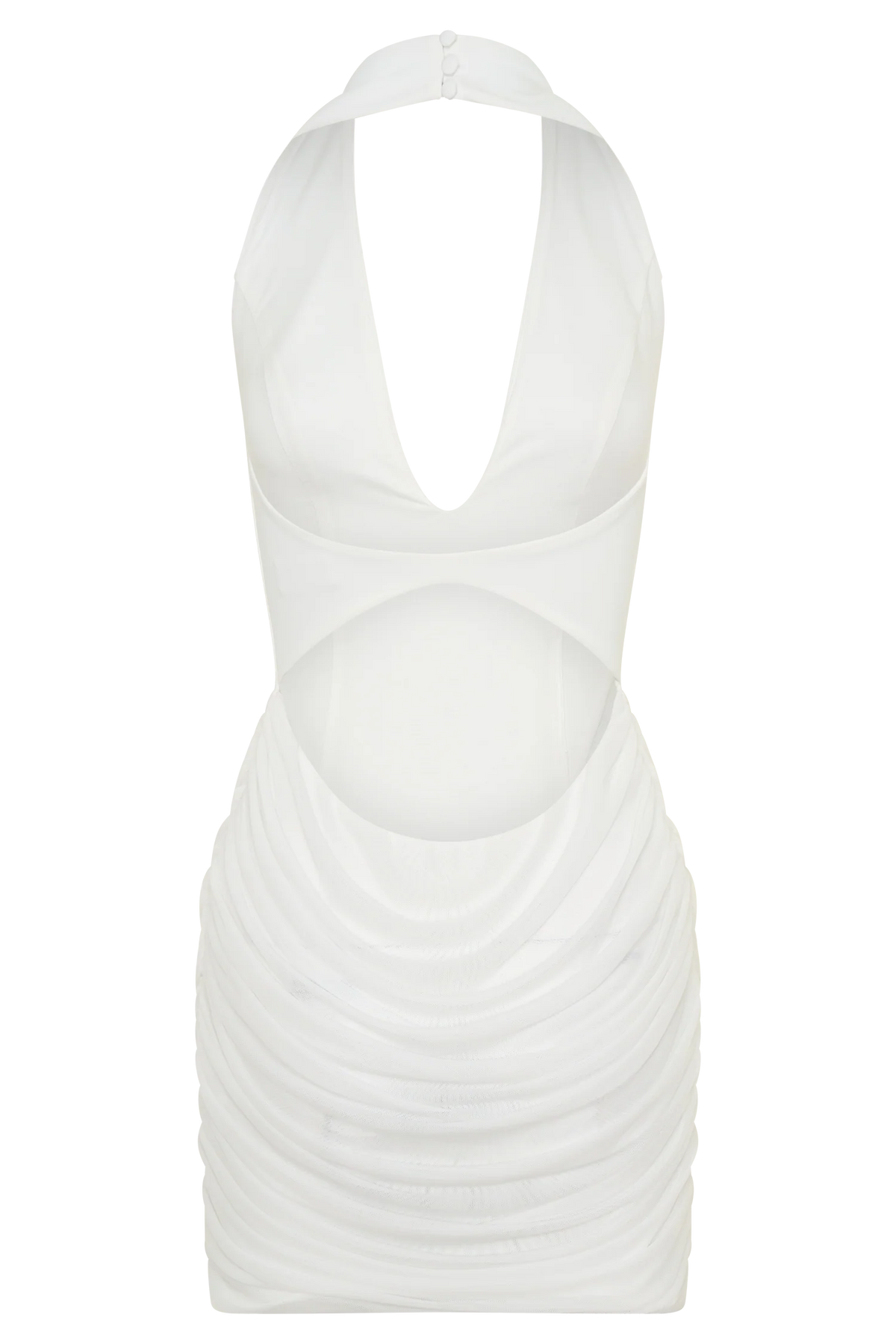 Anari Gathered Scuba Mini Dress White