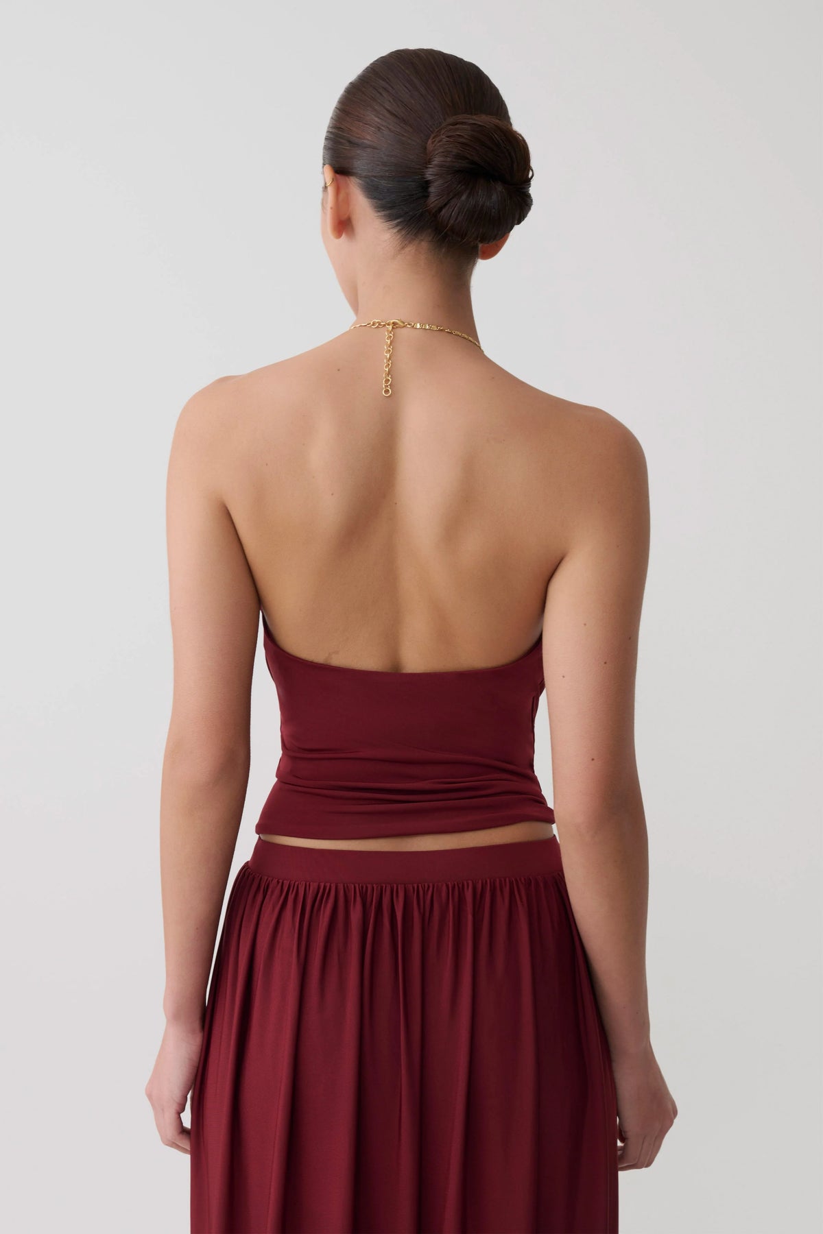 Banks Halter Neck Top With Hardware Wine