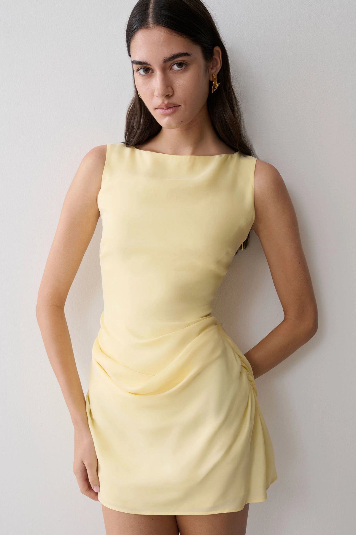 Bexley Draped Mini Dress Butter