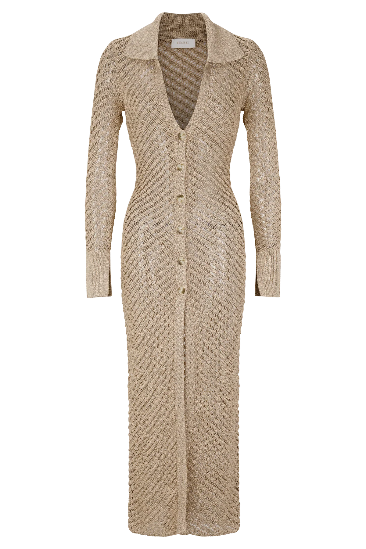 Waverley Metallic Knit Swim Cover Up Gold