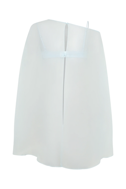 Kirstine Bralette With Chiffon Cape Ice Blue