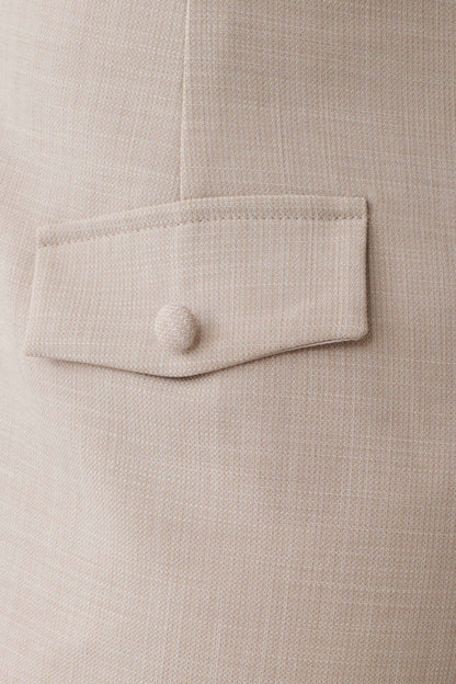 Solenne Suiting Shorts Natural Marle