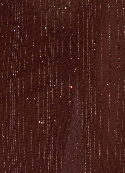 Haylan Sparkle Mesh Maxi Dress Chocolate