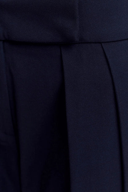 Penelope Pleated High Waisted Pants Dark Navy