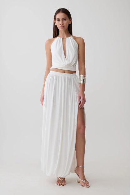 Banks Halter Neck Top With Hardware White