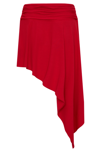 Talise Modal Hankie Midi Skirt Red