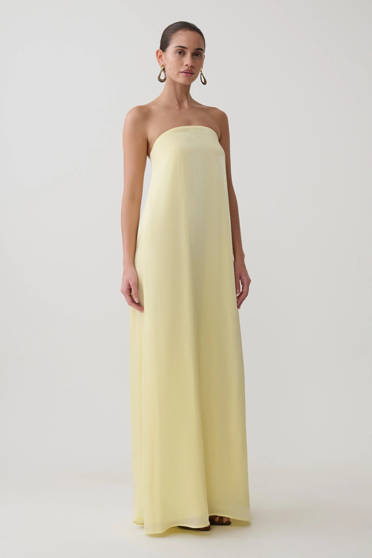 Olivia Strapless Maxi Dress Lemon