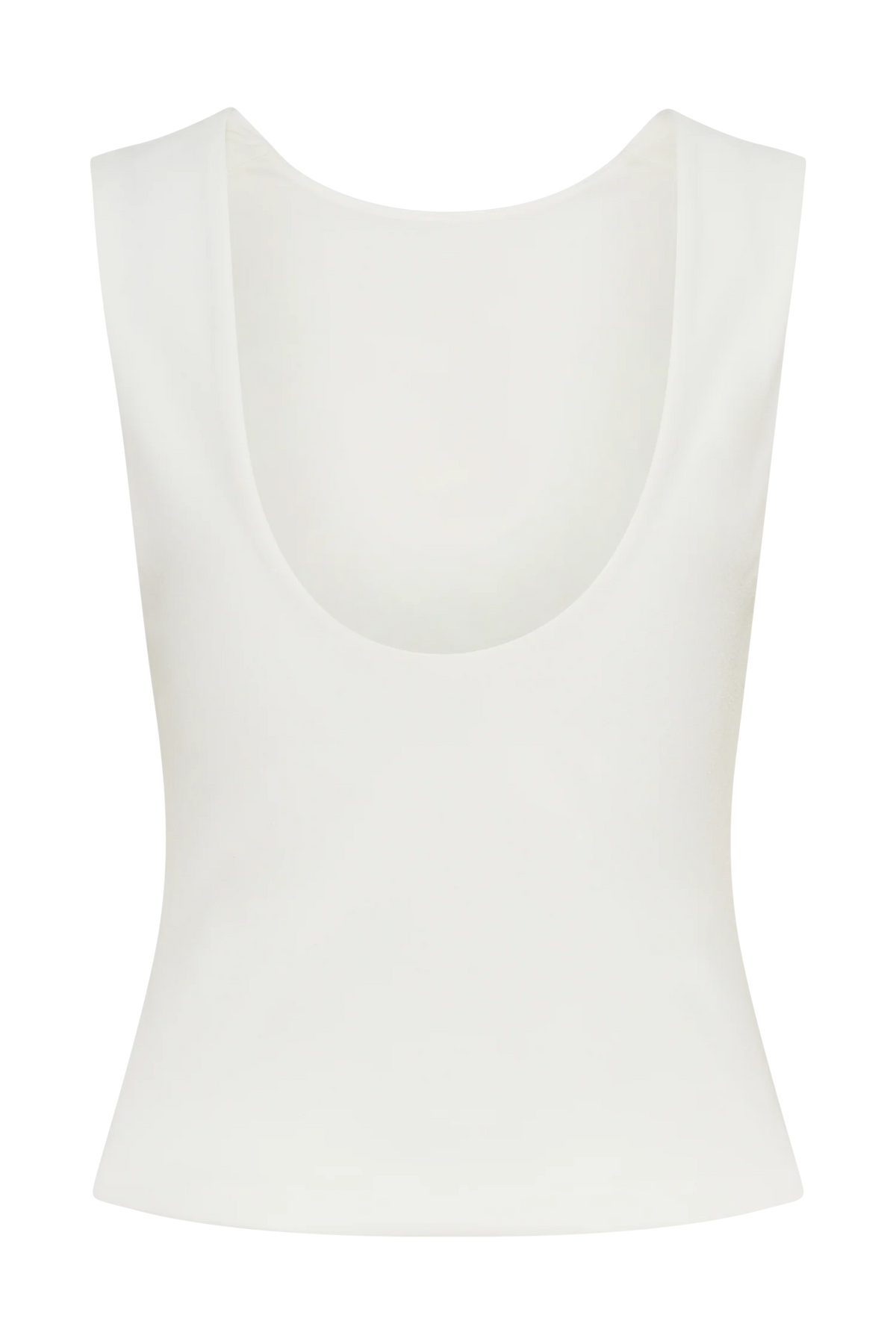 Kyra Open Back Scuba Crepe Top White