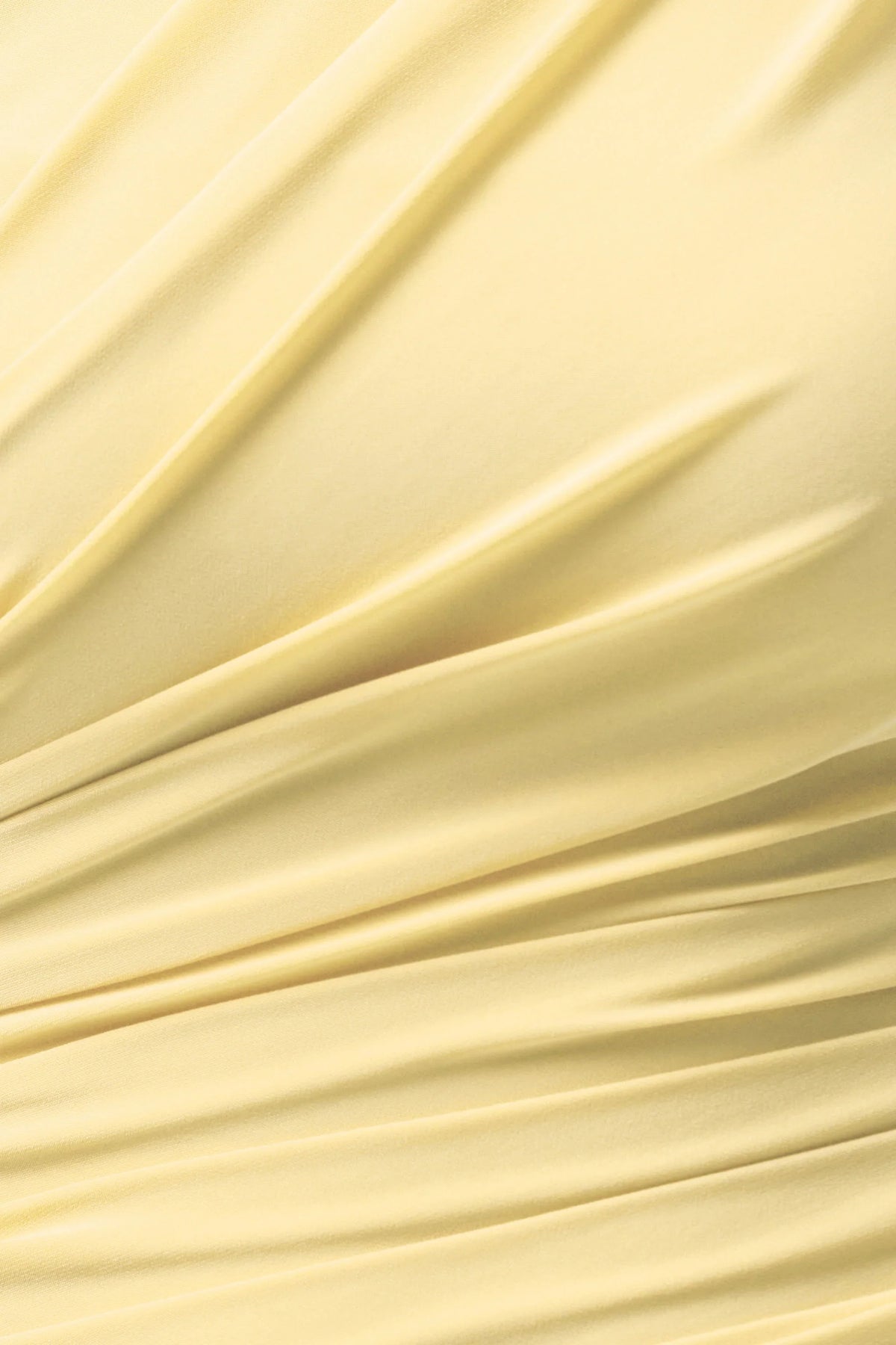 Mardi Lemon Asymmetric Maxi Dress With Ruching