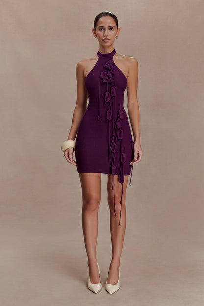 Jacky Tulip Mini Dress Plum
