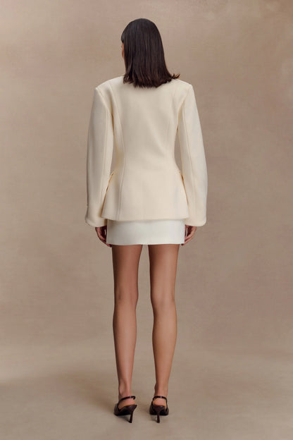 Gina Suiting Mini Skirt Ivory