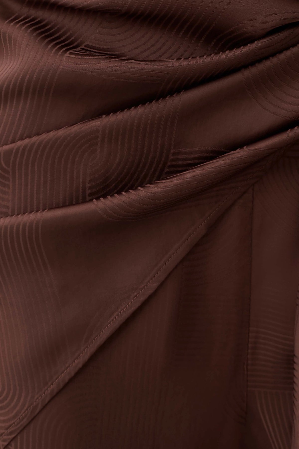 Gia Wrapped Tie Satin Pants Chocolate