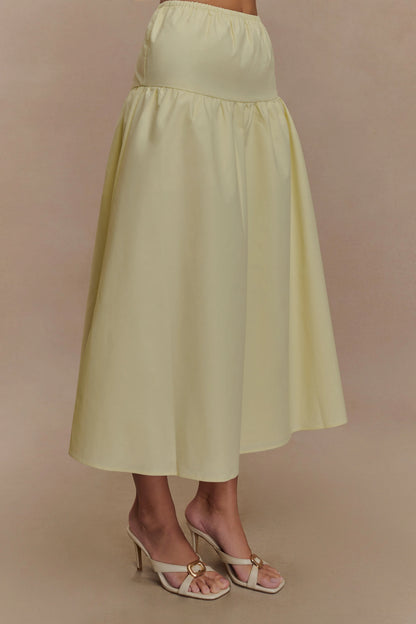 Amirah Midi Skirt Lemon