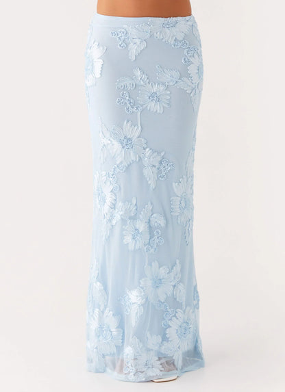 Radiate Maxi Skirt Blue