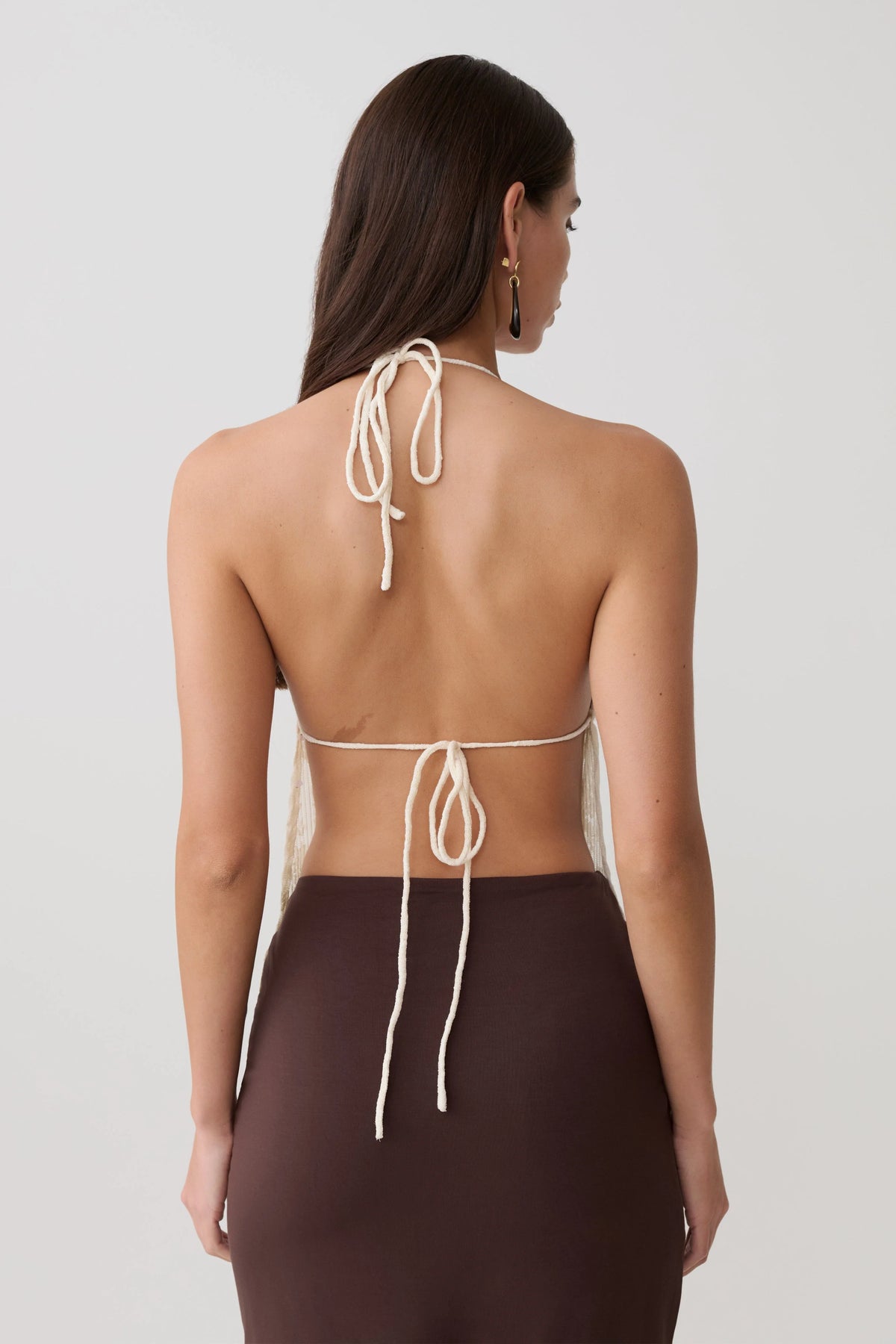 Ambrose Lace Cami Halter Top Ivory