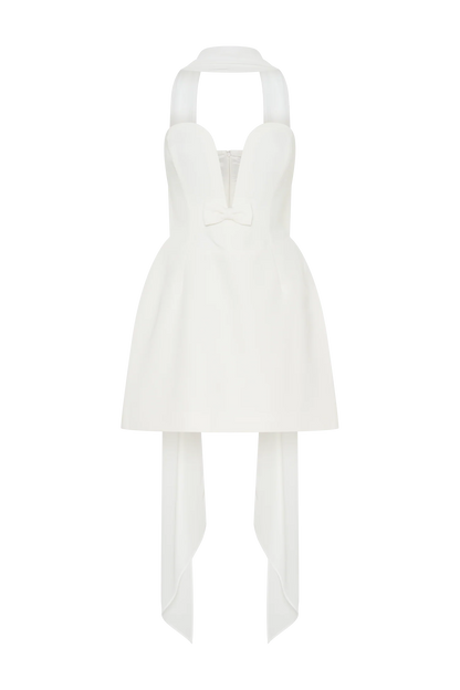 Orellia Strapless Suiting Mini Dress Ivory