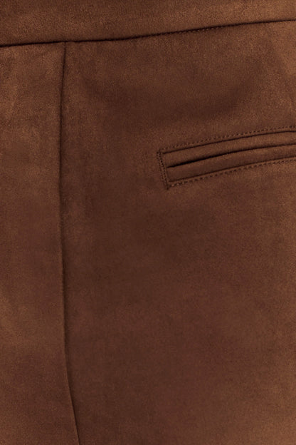 Sally Faux Suede Short Milk Chocolate