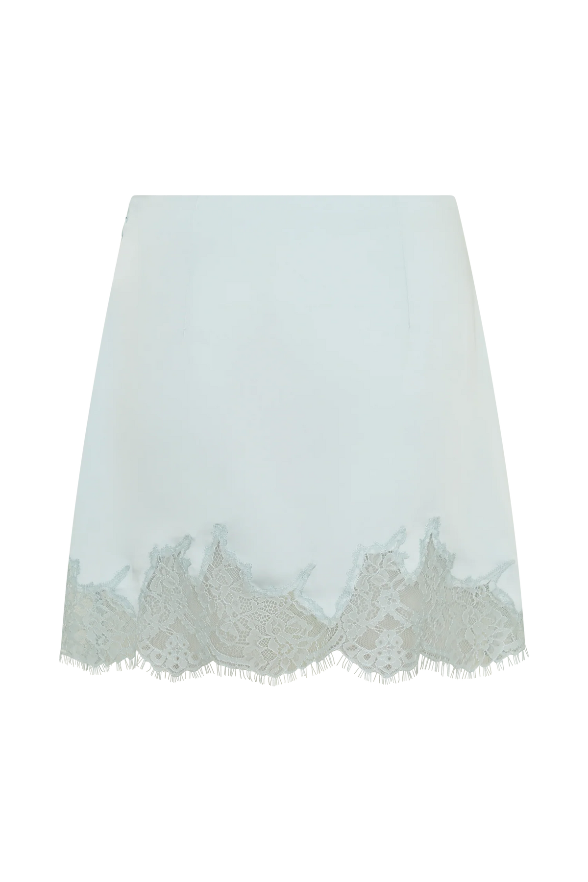 Nina Lace And Satin Mini Skirt Ice Blue