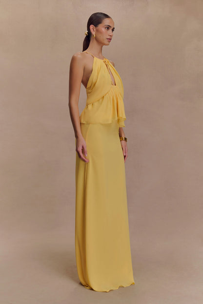 Korra Chiffon Halter Top Butterscotch