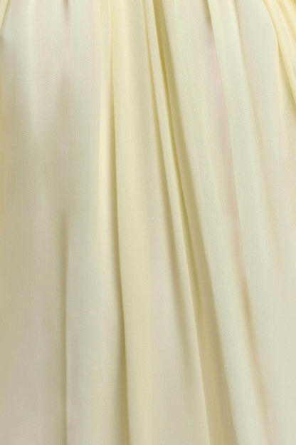 Janni Chiffon Maxi Dress With Hardware Lemon Lime