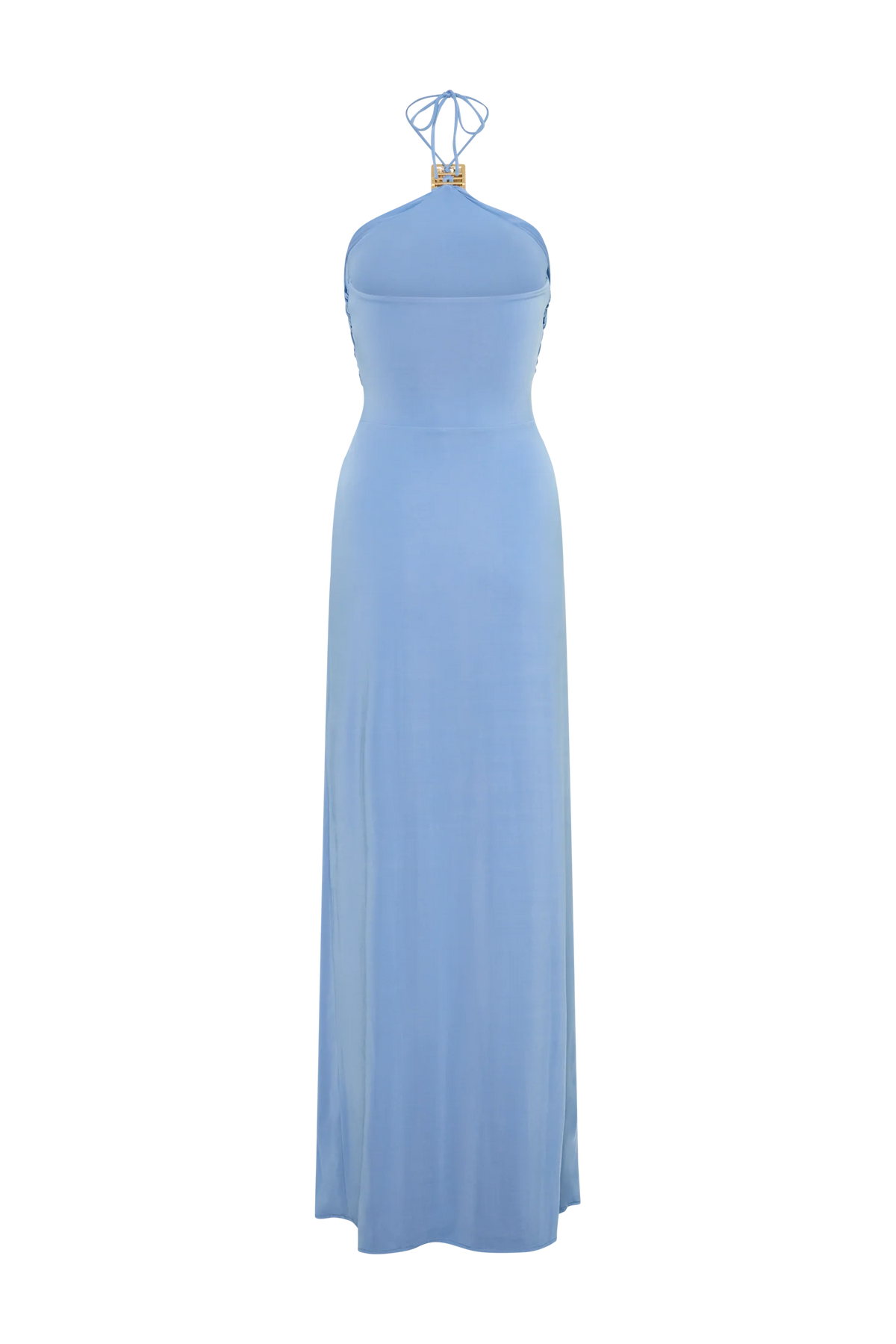 Quincy Halter Maxi Dress With Hardware Cornflower Blue