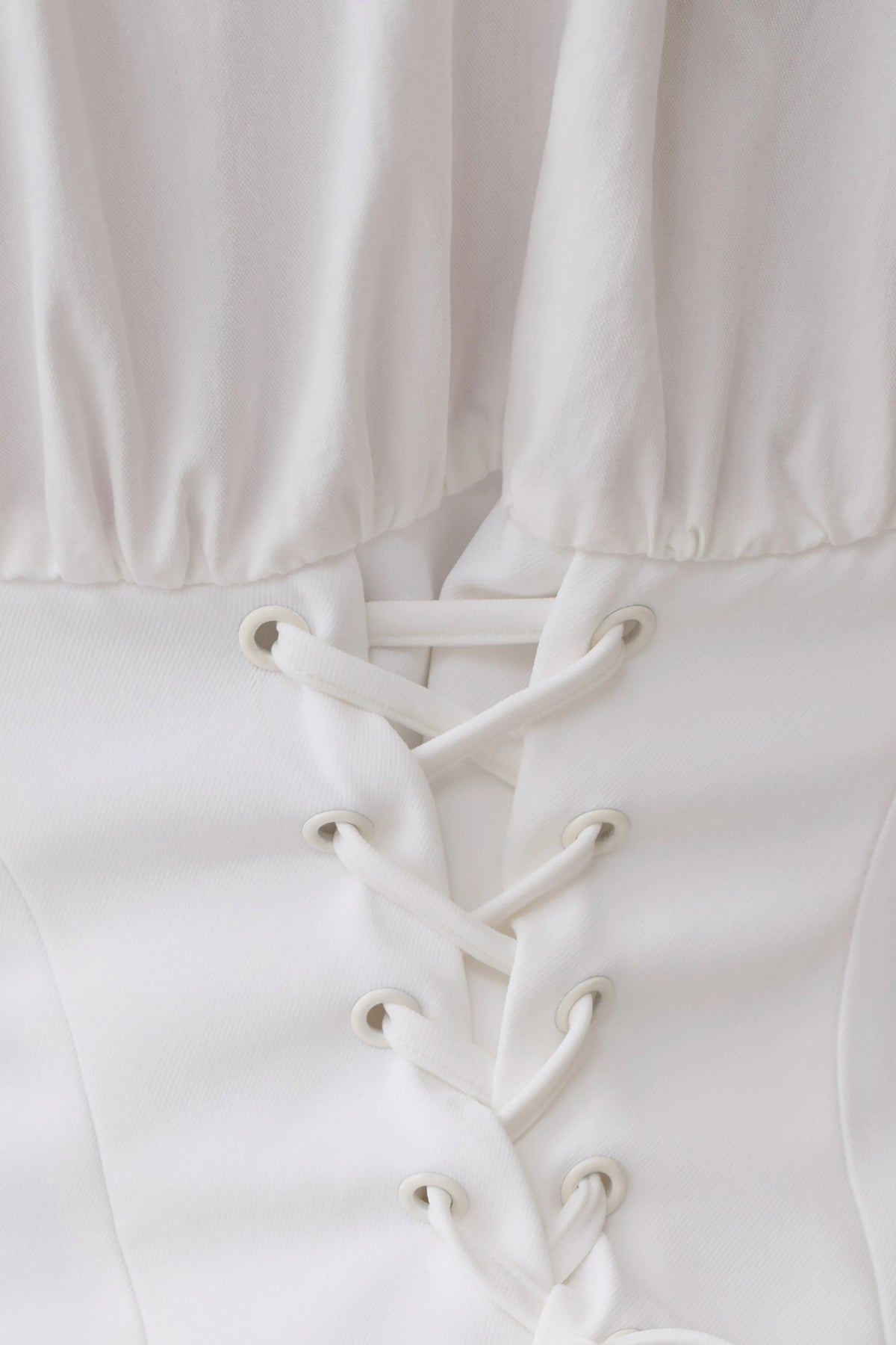 Noelia Tie Back Short Sleeve Shirt White