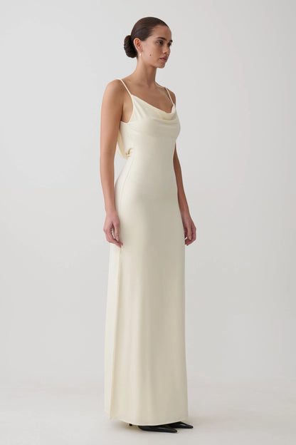 Joni Cowl Maxi Dress Ivory