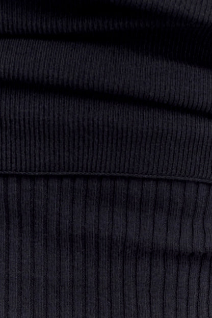 Sierra Asymmetrical Cashmere Blend Knit Top Black
