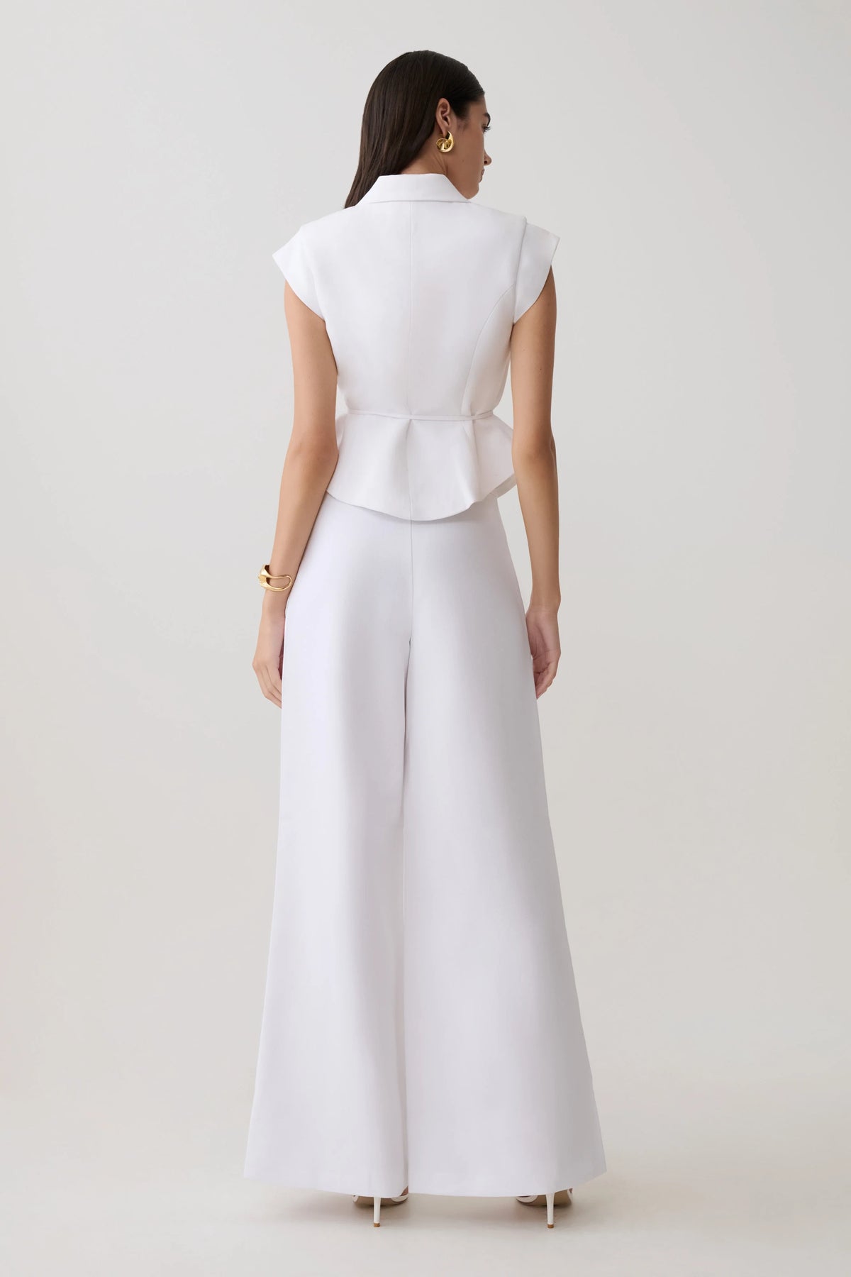 Andina Shortsleeve Linen Top White