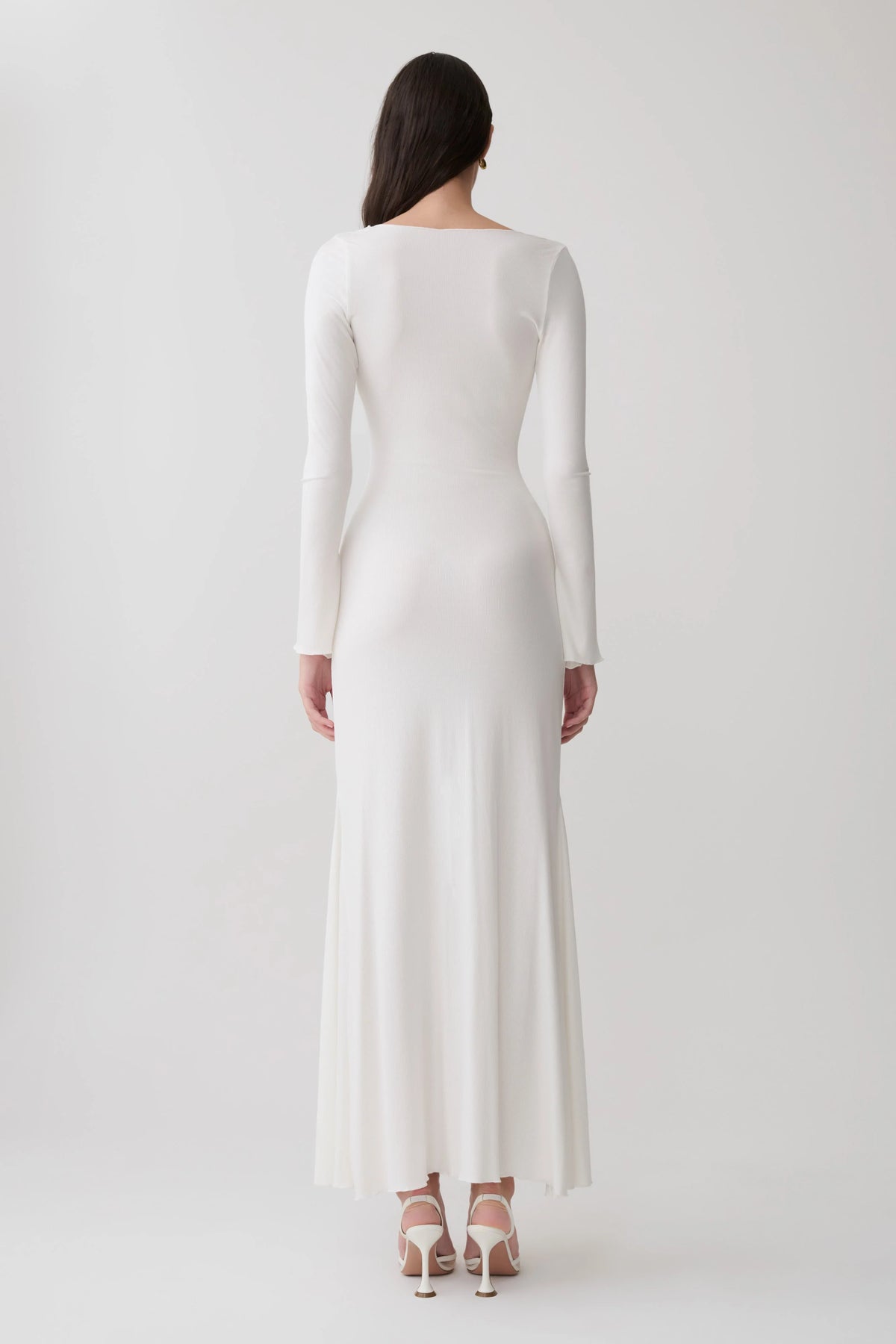 Tanya Buttoned Long Sleeve Maxi Dress White