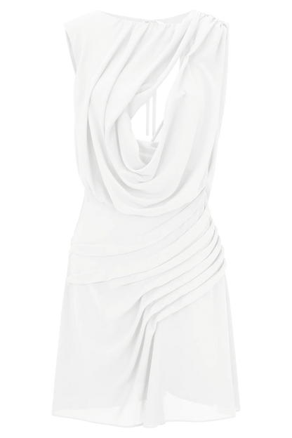Oria Chiffon Mini Dress White