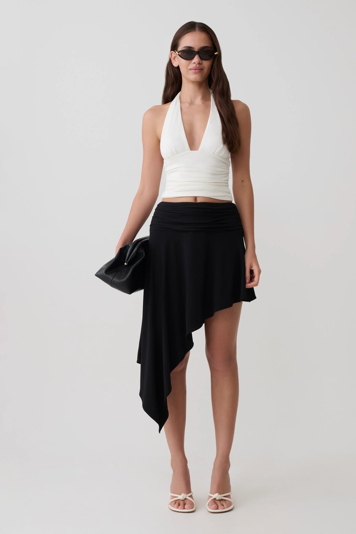 Talise Modal Hankie Midi Skirt Black