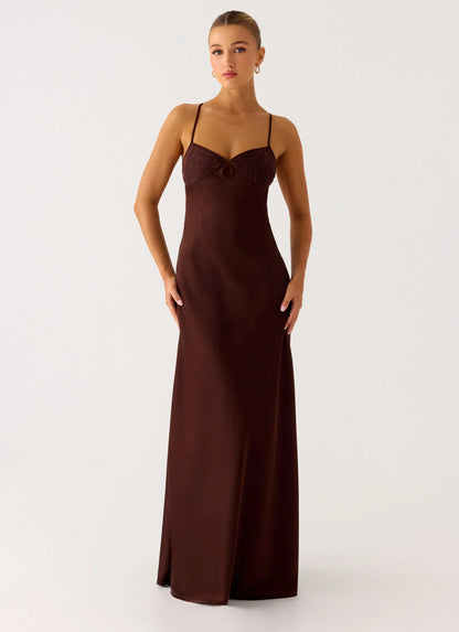 Joanie Maxi Dress Chocolate
