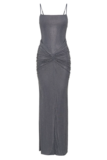 Roisin Diamante Maxi Dress Gunmetal