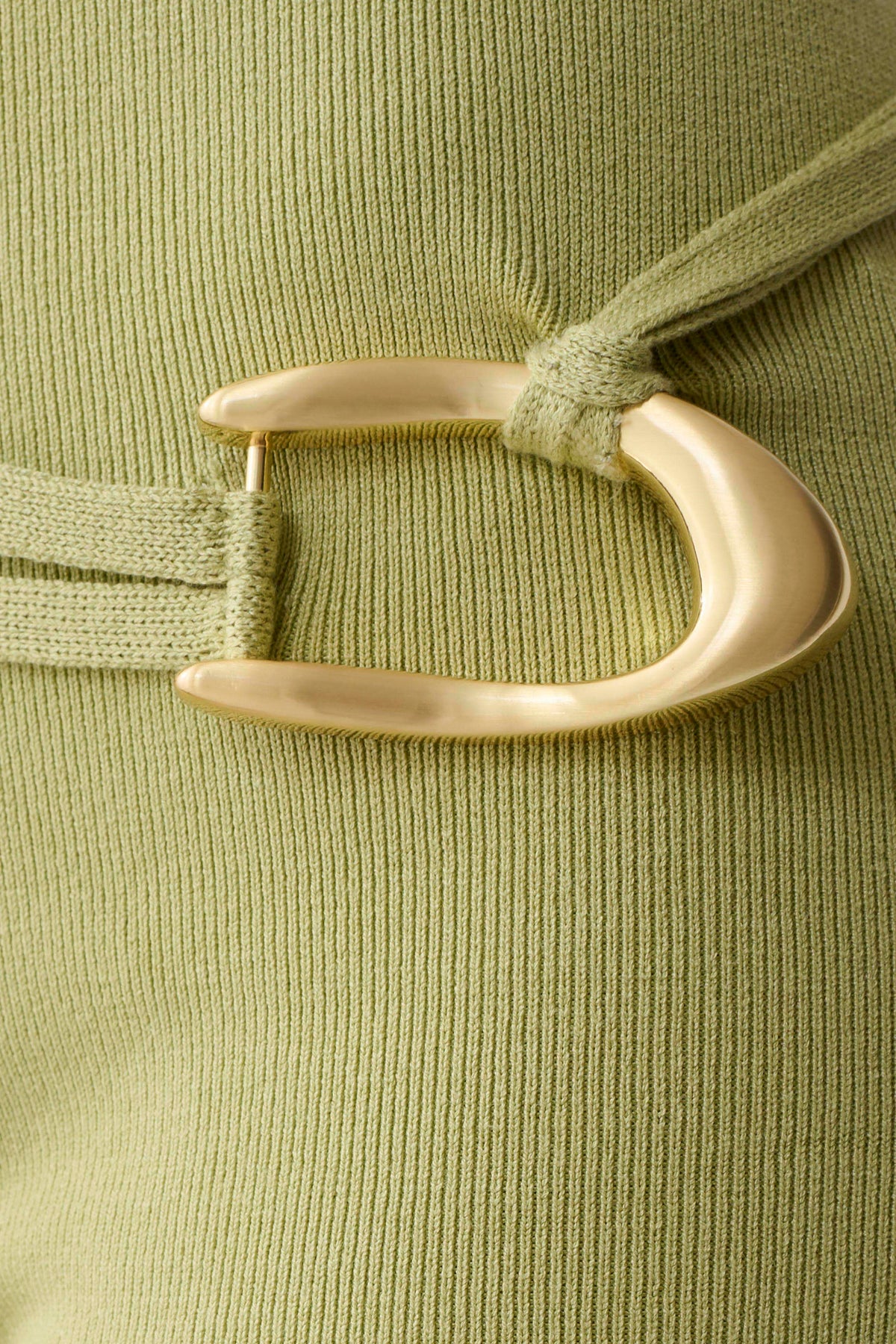 Dimitri Mini Knit Shorts With Belt Light Olive
