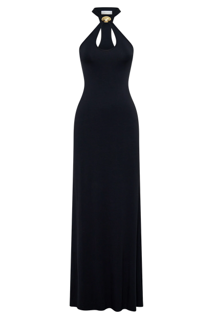 Ramona Modal Maxi Dress With Hardware Black
