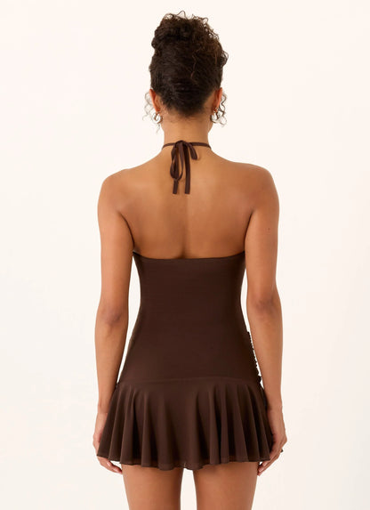 Elektra Mini Dress Chocolate