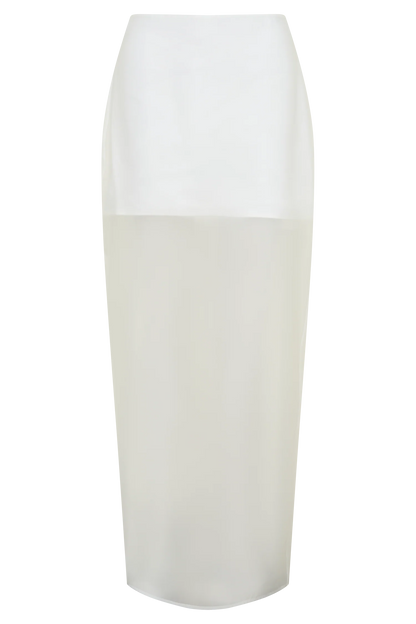 Ximena Organza Maxi Skirt White