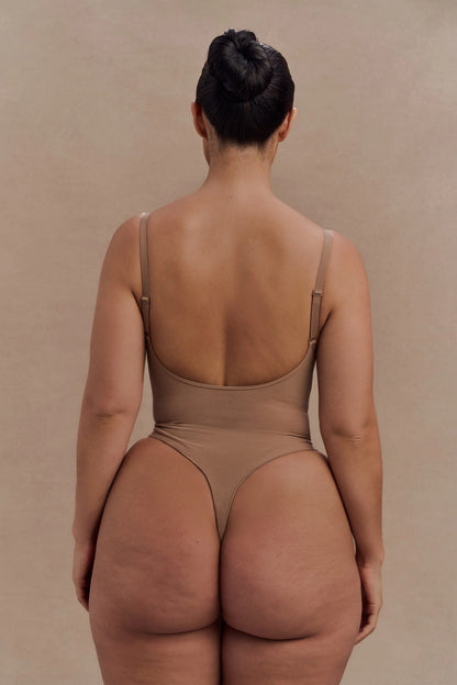 Alyssa Backless Shapewear Bodysuit Latte