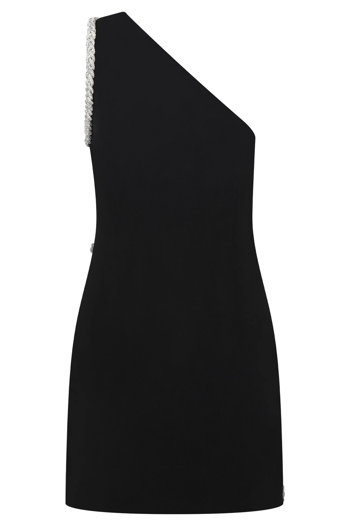 Eleonora Diamante Trim Mini Dress Black