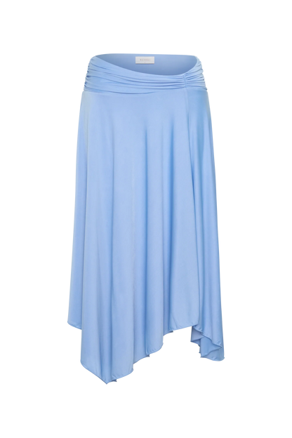 Luu Slinky Midi Skirt Sea Blue