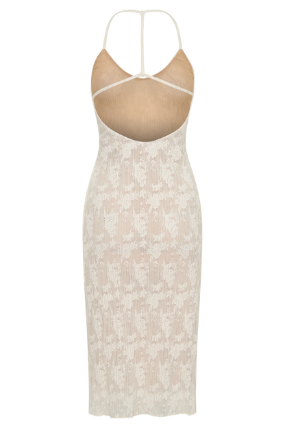 Ambrose Lace Midi Dress Ivory
