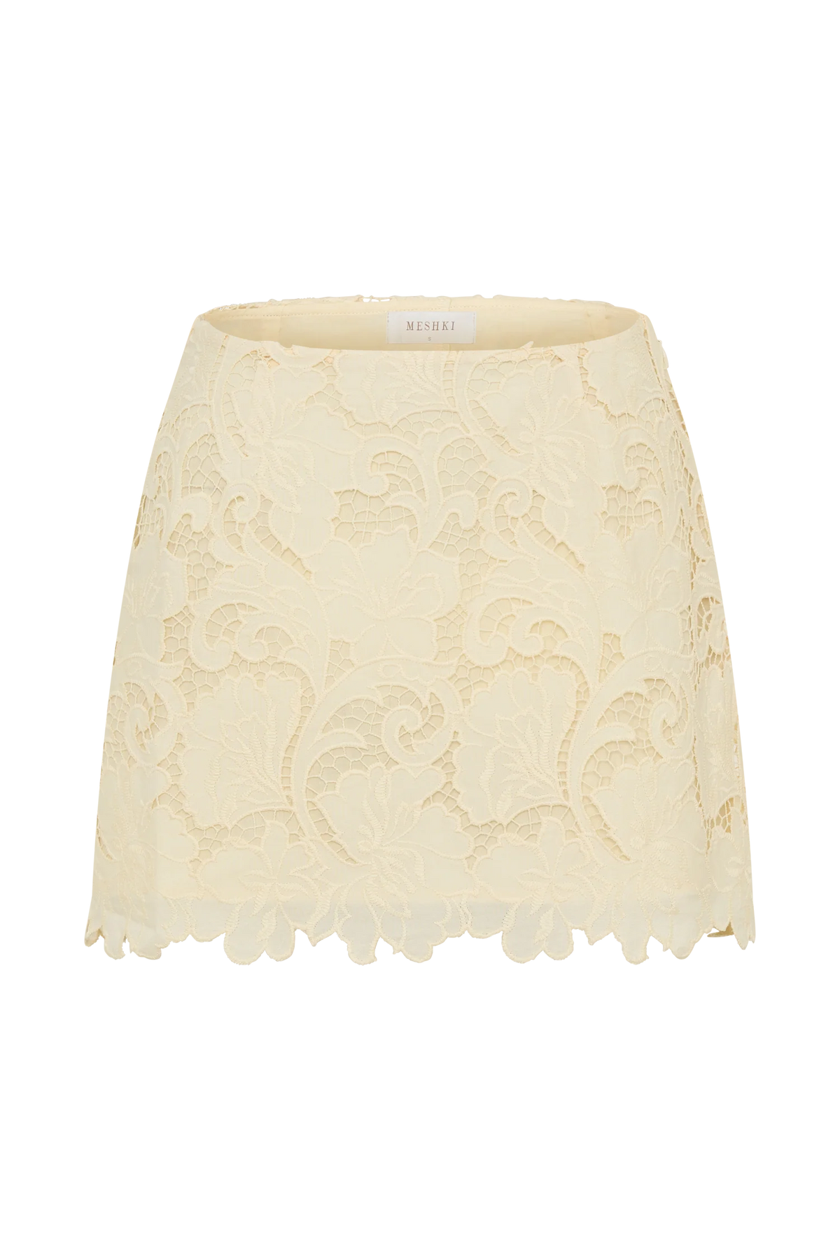 Tessa Broderie Mini Skirt Lemon