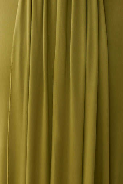 Maely Gathered Slinky Maxi Dress Olive