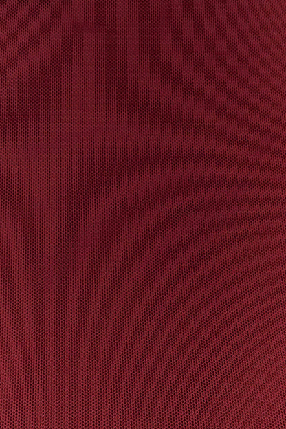Romana Short Sleeve Mesh Top Burgundy
