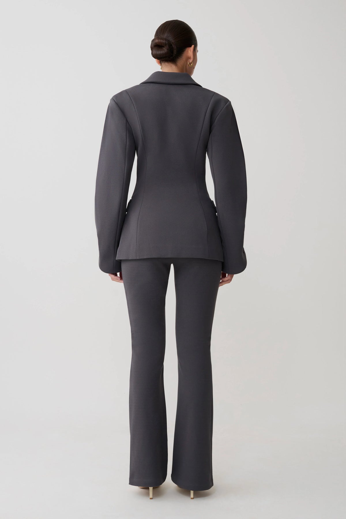 Wesley Structured Blazer Charcoal Shadow